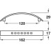 Bow Handle Zinc Alloy Fixing Centres 128 mm Antrobus Matt nickel-plated