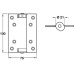 Spring Hinge Single Action 100 x 75 mm Steel Silver lacquered steel