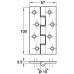 Butt Hinge DPBW Brass Square corners Length x width: 100 x 67 mm polished