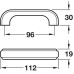 D Pull Handle Oak Fixing Centres 96 mm Adda Unfinished