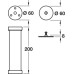 Breakfast Bar Support 90° for Gluing for Fixing to Glass Countertops Polished chrome