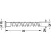 One-Piece Connector with Ø 10 mm Head for Ø 5 mm Drill Hole Confirmat Steel with cross slot Length 70 mm Size 3 drilled galvanized