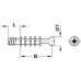 Connecting Bolt Steel with Special Thread and Bolt Head Ø 7 mm Minifix M200 Drilling distance B: 34 mm galvanized