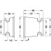 Rear Panel Bracket Zinc Alloy for System Varianta 32 Ø 5 mm Series-Drilled Holes Nickel plated
