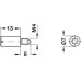 Shelf Support Plug in for Ø 5 mm Holes for Use with M4 Sleeve For wooden shelves with M4 threaded bolt Nickel plated