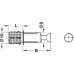 Spreading Bolt Ø 10 mm Minifix C100 In two parts Drilling distance B: 34 mm thread length L: 11.5 mm