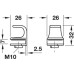 Glass Door Pull for Glass Thickness 4-5 mm Zinc Alloy Push fitting Nickel plated