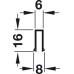 Clip on Profile Length 4000 mm Silver coloured (E6/EV1)