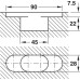 Concealed Hinge 180° for Wooden Frames For flush interior doors Nylon housing with stainless steel joints