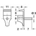 Shelf Support Plug in for Ø 3 mm Hole for 5 mm Glass Shelves Plastic with nickel-plated steel pin Transparent