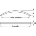 Bow Handle Steel Fixing Centres 96-192 mm Indigo Matt black fixing centres 160 mm