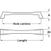 D Pull Handle Zinc Alloy Fixing Centres 128-320 mm Caleido Stainless steel effect fixing centres 320 mm