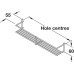 Spice and Packet Rack One Tier Depth 55 mm Fixing hole centres 300 mm linear