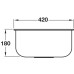 Sink Single Bowl Smeg Alba UM40 Stainless steel
