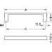 D Pull Handle Zinc Alloy Fixing Centres 160 mm Model H1735 Antique brass plated dim.: 171 x 28 mm hole spacing: 160 mm