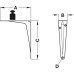 Fixed Bracket for Shelves Load Bearing Capacity 50-70 kg per pair Load bearing capacity 25 kg dim. A: 280 mm dim. B: 43 mm dim. C: 345 mm dim. D: 4.5 mm white coated