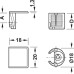 Shelf Connector Zinc Alloy Support Plastic Boss Insert TAB For wood thickness from 19 mm Dim. A 9.5 mm drilling depth X 15.0 mm nickel plated