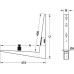 Fixed Bracket for Tables and Bench Seats Load Bearing Capacity 500 kg per pair Hegbo Steel Dimensions (AxBxC): 410 x 48 x 460 mm bright galvanized
