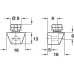 Cabinet Connector with Dowel Plug for Ø 8 mm Hole White