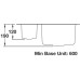 Sink 1.5 Bowl Rangemaster Atlantic Classic UB3515 Stainless steel sink undermount Half bowl on right