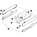 Drawer Sides 92mm High Matrix Box P Standard sides with cover caps For drawer length 400 mm grey