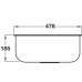 Sink Single Bowl Smeg Alba UM45 Stainless steel