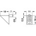 Shelf Support Plug in for Wooden Shelves and Ø 5 mm Holes Plastic for drill hole Ø 5 mm White