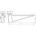 Shelf Support Screw Fixing for Glass or Wooden Shelves and for 4-45 mm Thickness For wooden and glass shelves Stainless steel effect