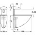 Shelf Support Clamp Design 106 mm Screw Fixing for Glass or Wooden Shelves Polished chrome