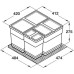 Waste Bin Set for Installation in Standard Drawer Boxes Ninka One2Four New number for 502.90.232 For drawer width 600 mm base plate 484 mm 1 x 6 1 x 13.5 1 x 21 litre