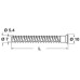 One-Piece Connector with Ø 10 mm Head for Ø 5.4 mm Drill Hole Confirmat Length 50 mm SW4