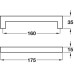 D Pull Handle Zinc Alloy Fixing Centres 160 mm Larissa Dark matt nickel (sand blast)