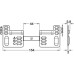 Wall Plate Double for Libra Cabinet Hangers WP2 Zinc plated