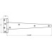 Tee Hinge Medium Pattern Black Steel Length 461 mm Dim. A 130 mm Dim. B 43 mm