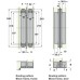 3D Hinge 180° Aluminium Zinc Diecast and Steel Tectus TE 640 3-way continuous adjustment Bronze metallic