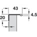 Profile Handle Cabinet Wide Grip Aluminium Saane Silver finish length 2500 mm