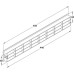 Ventilation Grille Plastic with Fixing Clips and with Louvres Over 200 cm² ventilation area Brown finish length 400 mm
