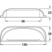 Cup Pull Handle Zinc Alloy Fixing Centres 96 mm Mayberry Polished nickel