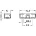 Clip Cabinet Connector Internal Element RV/U-T3 With tolerance compensation ±1.5 mm Galvanized