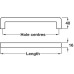 Pull Handle Stainless Steel Length 208-464 mm Metropolis Fixing centres 448 mm