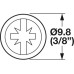 Connecting Screw  with Combi Slot for PZ2 Cross Slot or Flat-Bladed Screwdrivers M4 Thread Zinc plated Length 23 mm