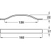 Bow Handle Zinc Alloy Fixing Centres 128 mm Jackson Polished nickel