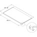 Base Unit Liner Aluminium for 18 mm Board Thickness For cabinet width 500 mm width dim. A 463 mm