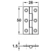 Butt Hinge 50 x 28 mm Brass Antique bronze