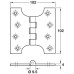 Parliament Hinge Brass 102 x 102 mm Satin chrome plated