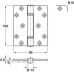 Butt Hinge 3 Knuckle 100 x 86 mm Stainless Steel Hi-Load Staggered hole pattern Satin