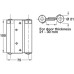 Spring Hinge Double Action 100 x 75 mm Steel Silver lacquered