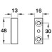 Sliding Track System End Stop Accuride 0116 Max. load bearing capacity 360 kg Aluminium finish