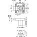Dead bolt rim lock With fixed plate cylinder backset 25 mm Standard profile for series production of furniture Keyed different cylinder length 22 mm black key cap mounting: Drawer