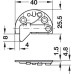 Drawer Catch Nickel Plated Steel Right hand